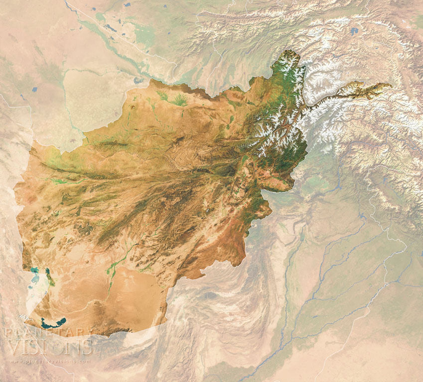 Satellite Imagemap 250m Afghanistan