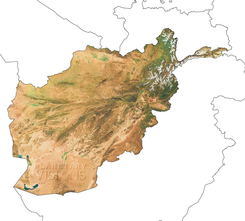 Satellite Imagemap 250m Afghanistan