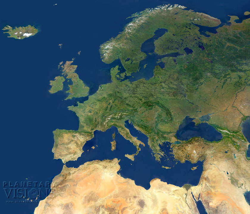 Satellite Imagemap 250m Europe
