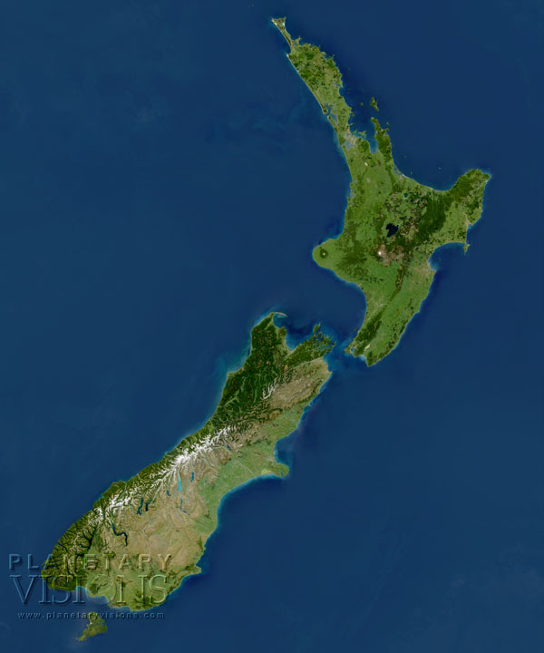 Satellite Imagemap 250m New Zealand
