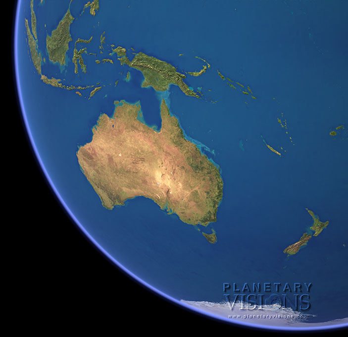 Cloud-free view of Australia.