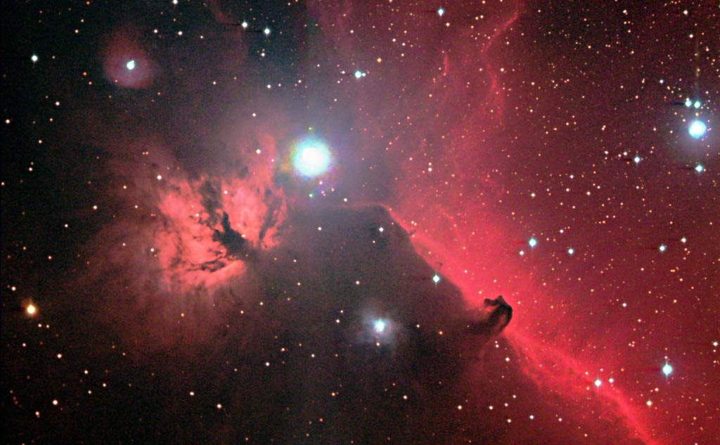 B33, Horsehead Nebula + NGC 2024, Flame Nebula nebula