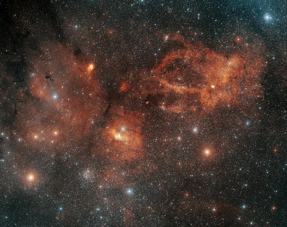 NGC 7654 (M52) + SH2-157 + NGC 7538 + NGC 7635 nebula cluster