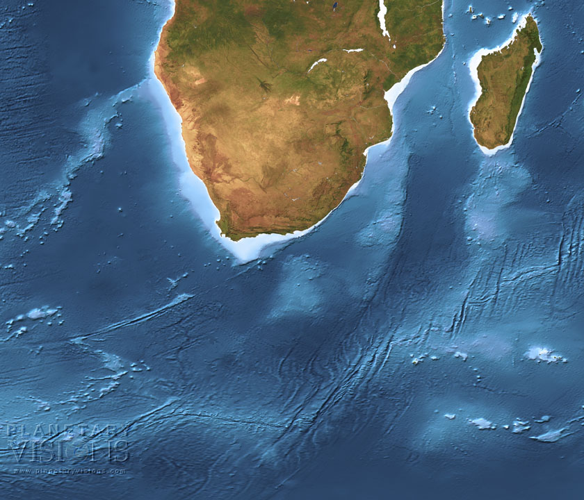 Africa satellite + bathymetry