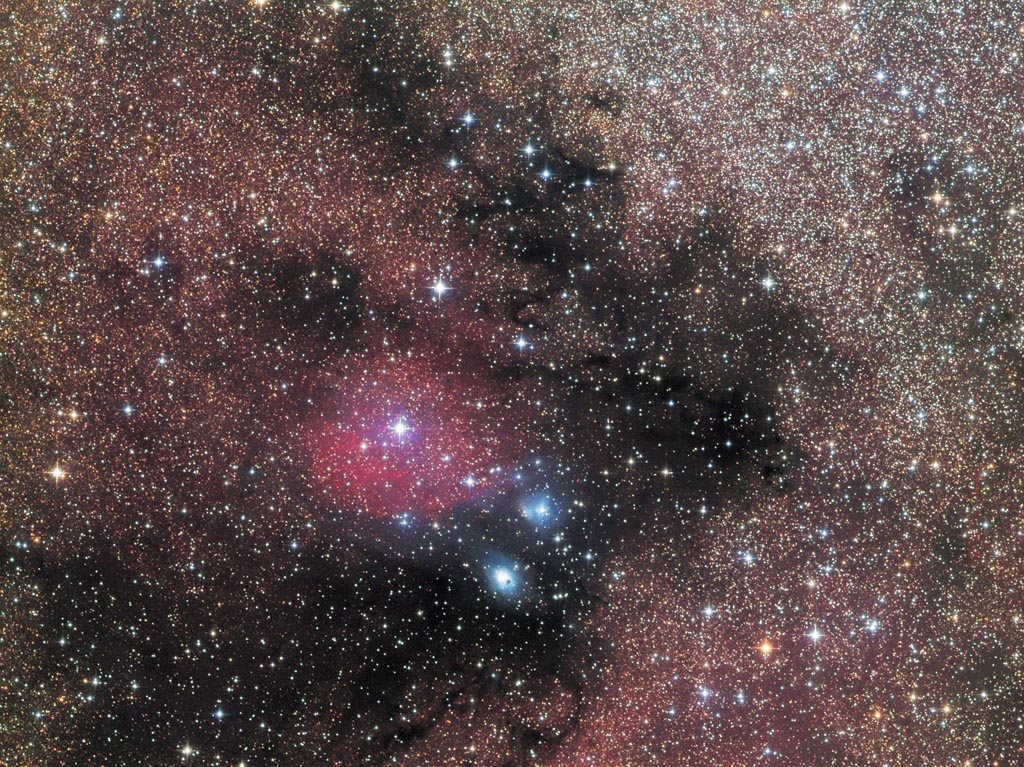 IC 1284, NGC 6589, NGC 6590, NGC 6595, M24 Star Cloud nebula cluster