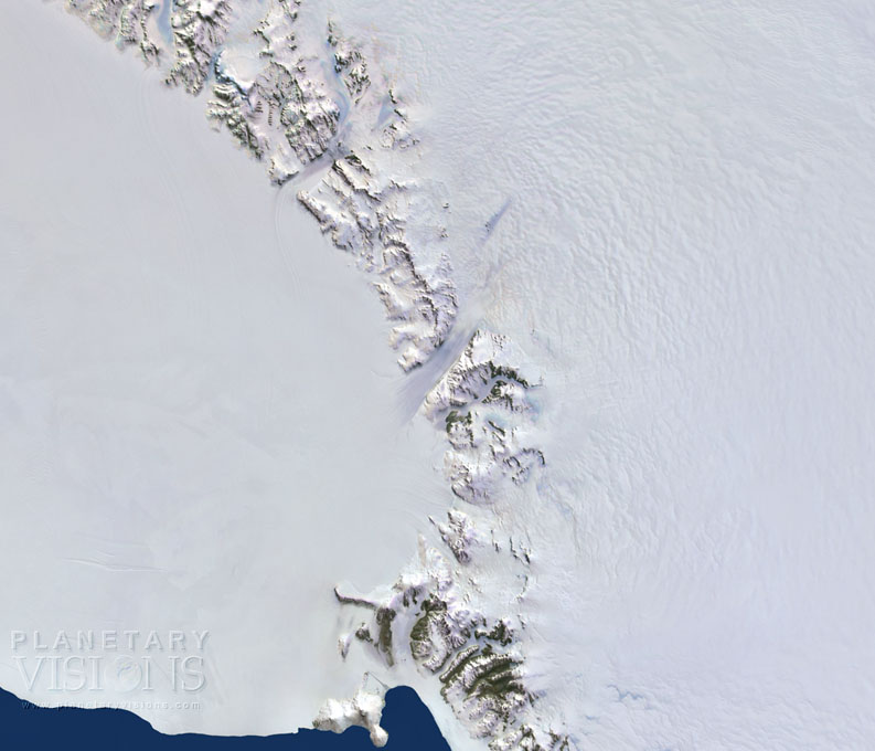 Byrd Glacier - Satellite Imagemap 250m Antarctica