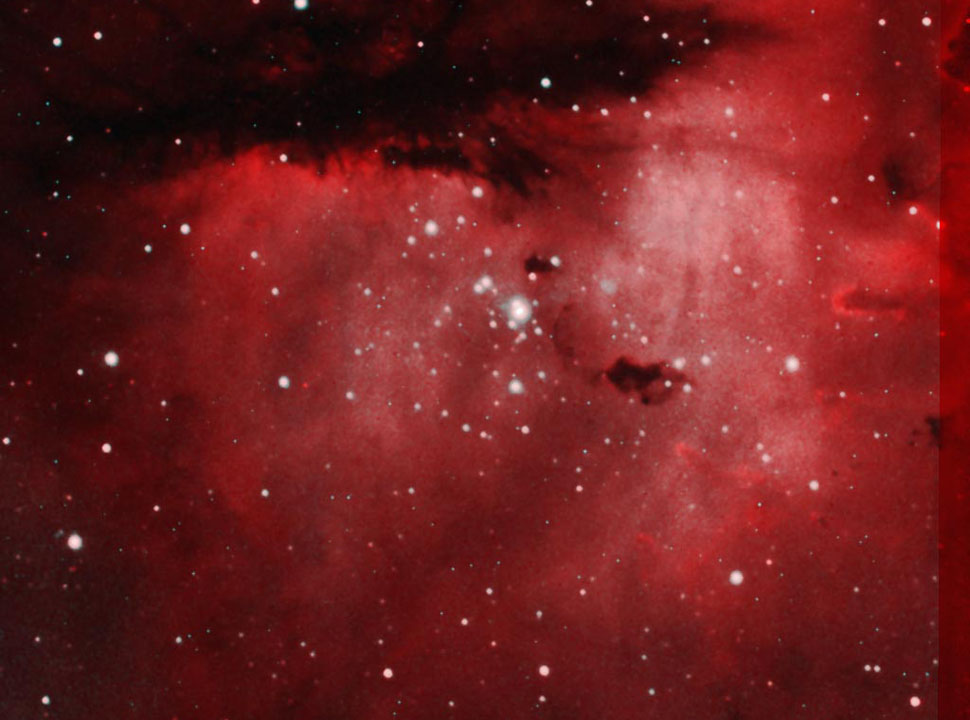 NGC 281 + IC 1590 nebula cluster