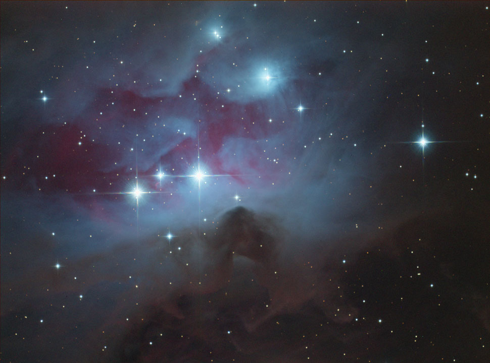 NGC 1977 + NGC 1975 + NGC 1973 nebula