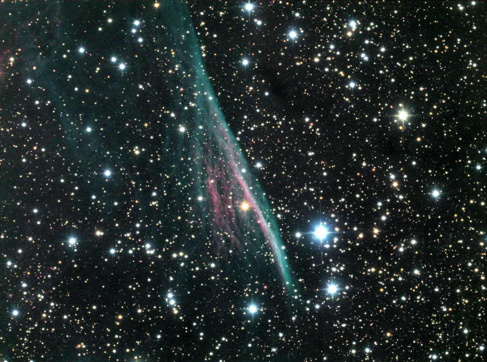 NGC 2736, The Pencil Nebula supernova