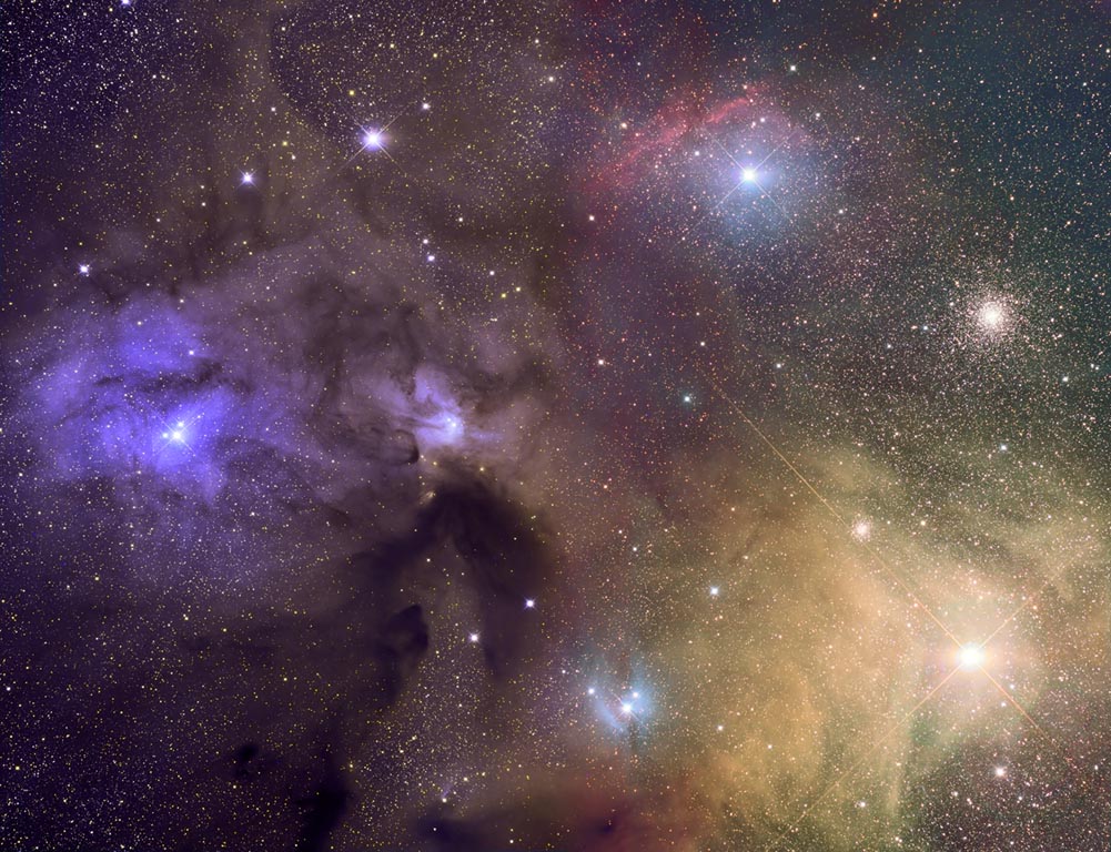 Scorpius - Antares region nebula cluster