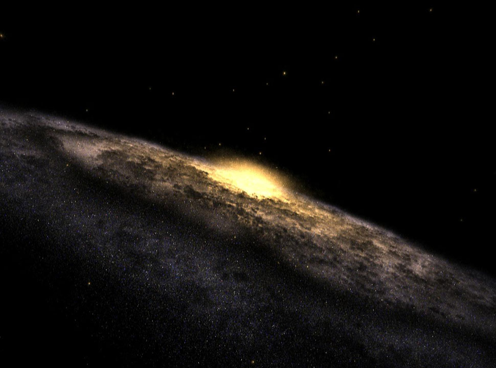 Rendered 3D view of our galaxy