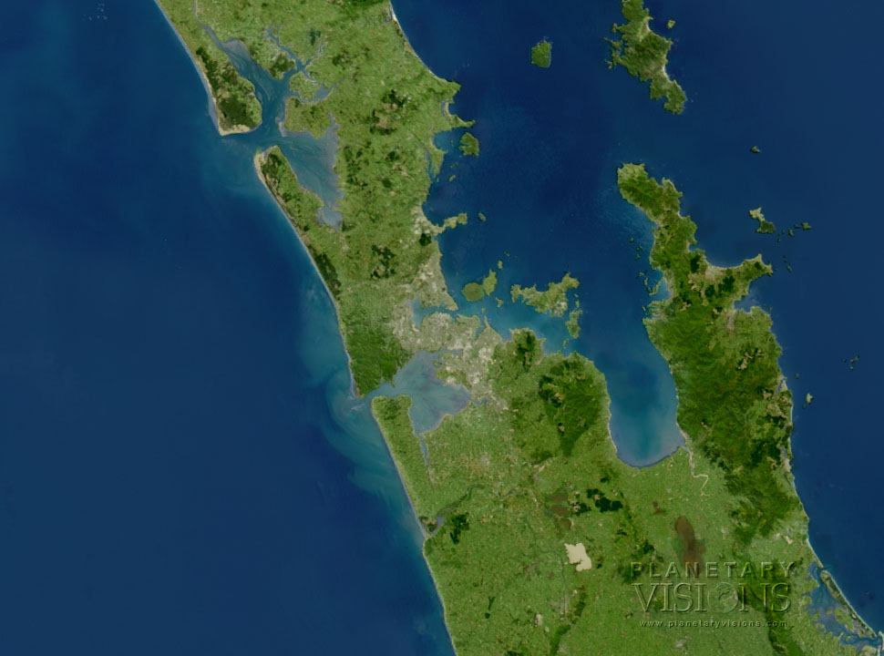 Auckland - Satellite Imagemap 250m New Zealand
