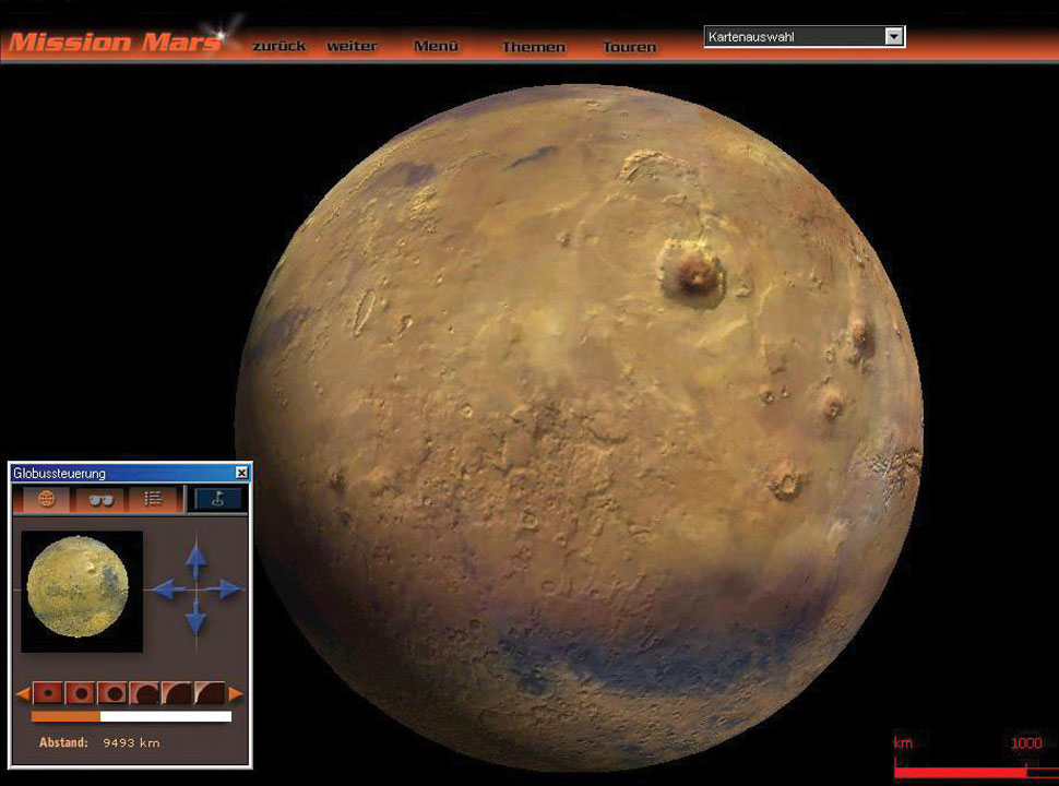 Mars mosaic texture map used in Mission Mars