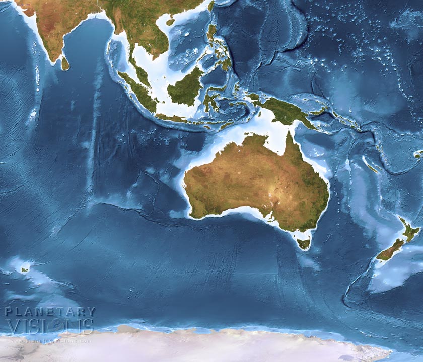 Australia / Indian Ocean/ Pacific Ocean bathymetry