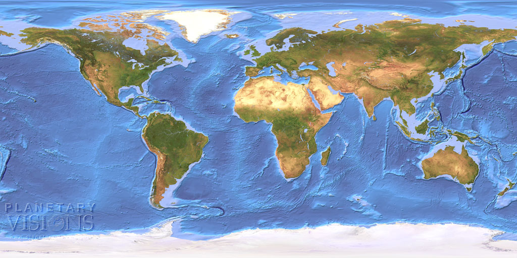 Bathymetry + satellite texture map