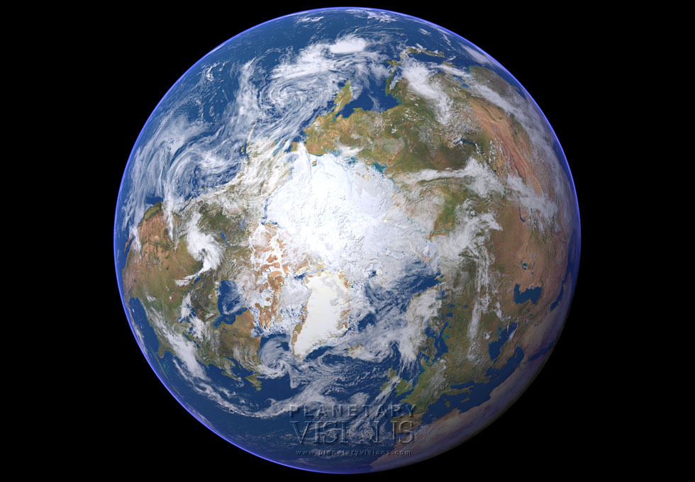 Cloudy globe satellite earth