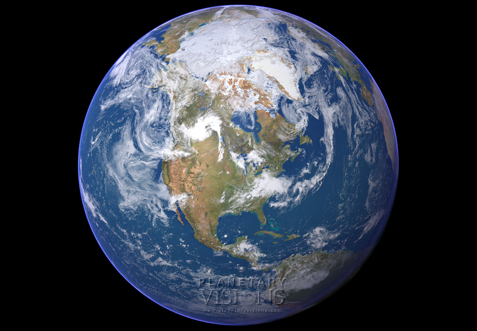 Cloudy globe satellite earth