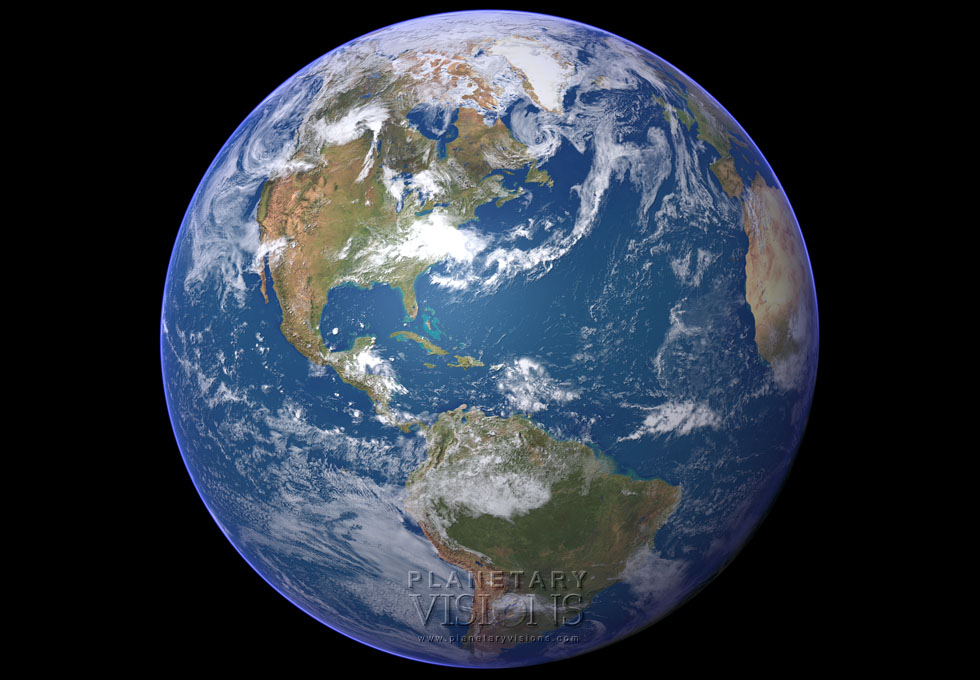 Cloudy globe satellite earth