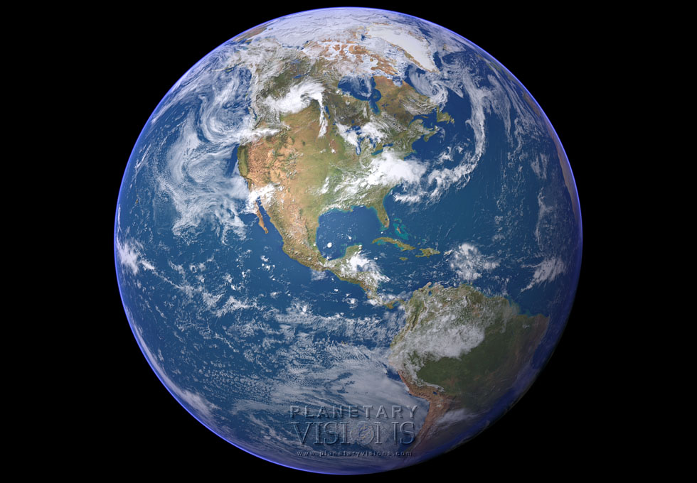 Cloudy globe satellite earth