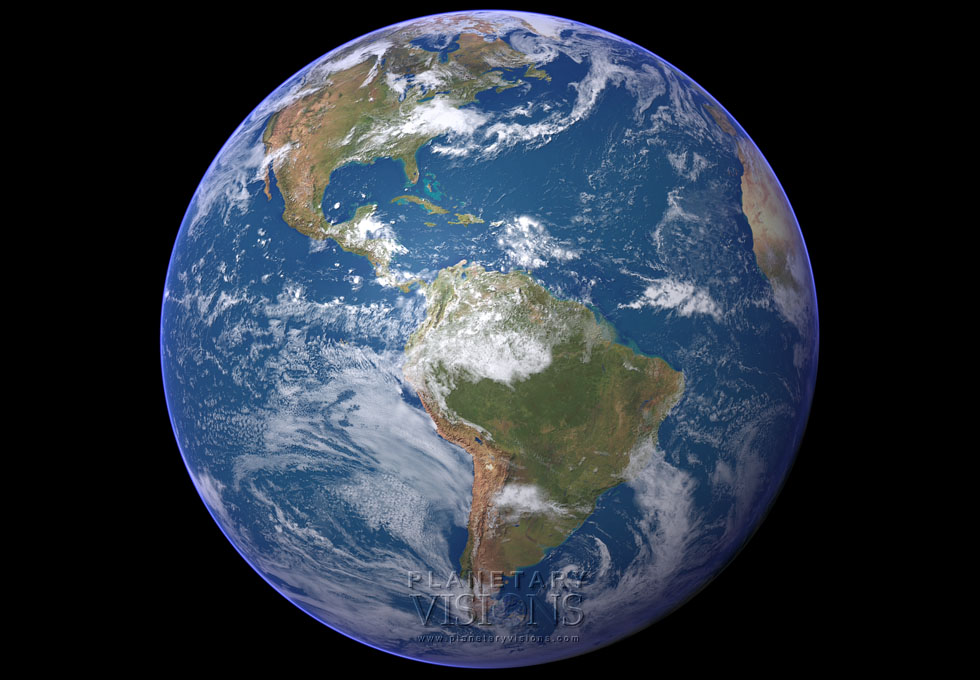 Cloudy globe satellite earth