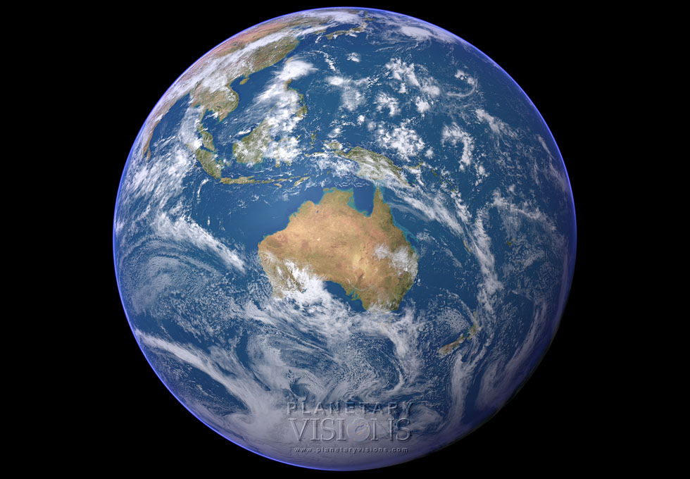 Cloudy globe satellite earth
