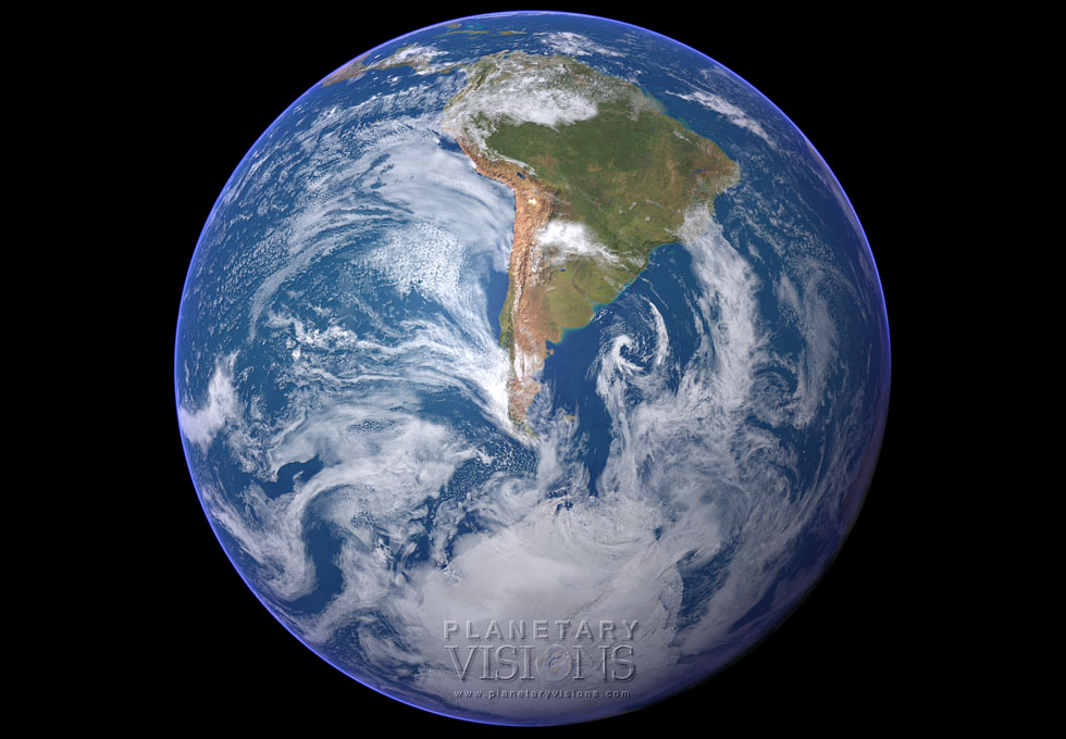 Cloudy globe satellite earth
