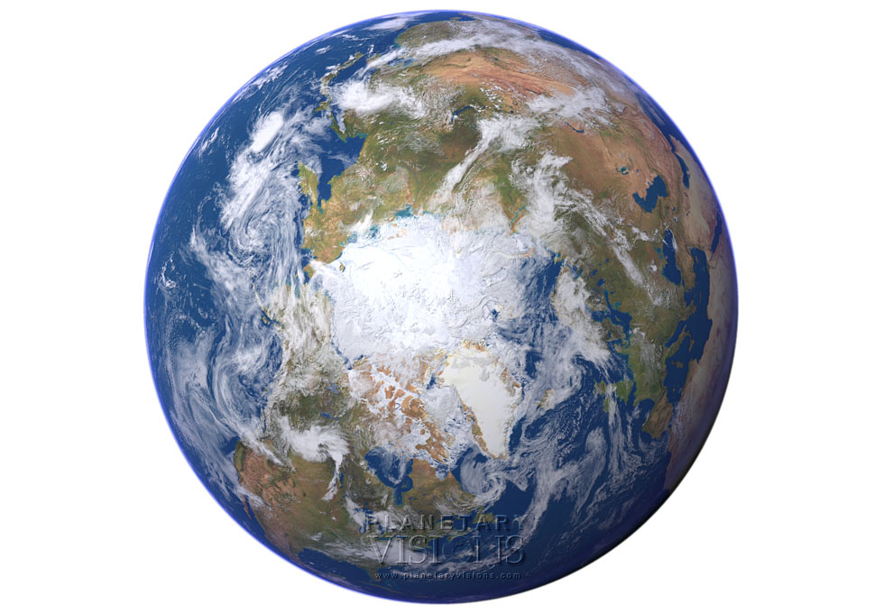 Cloudy globe