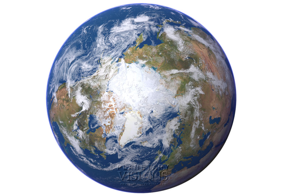 Cloudy globe