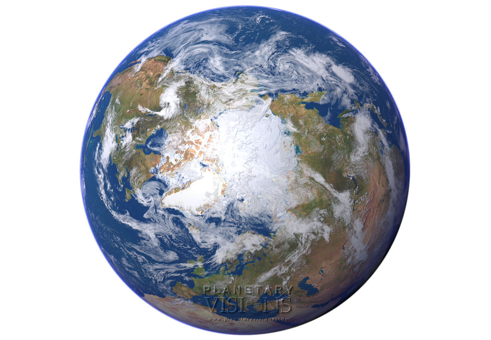 Cloudy globe
