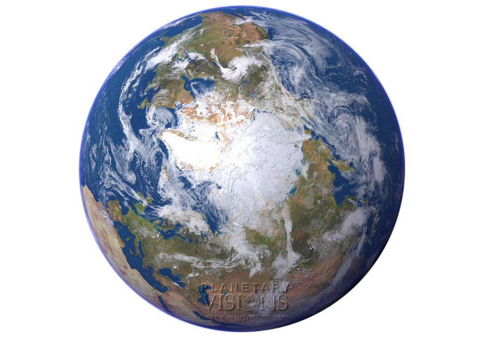 Cloudy globe