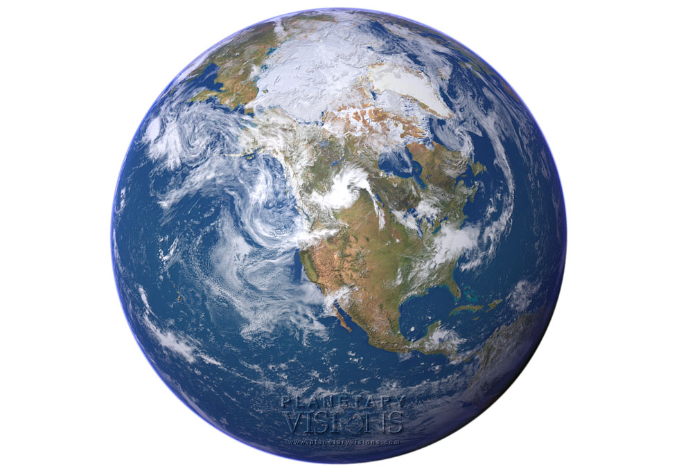 Cloudy globe