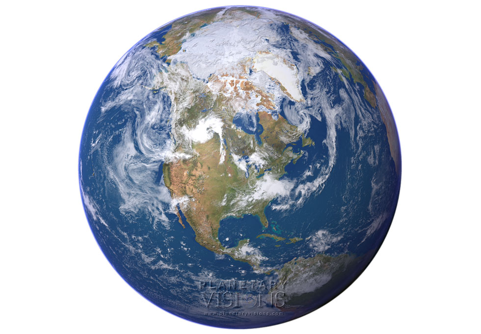Cloudy globe