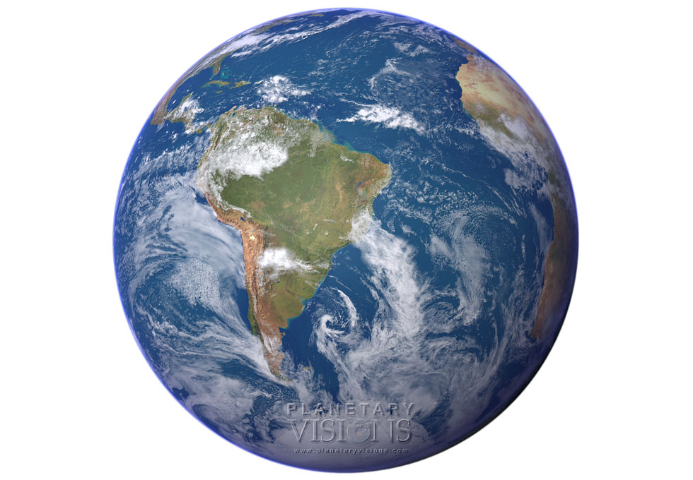 Cloudy globe