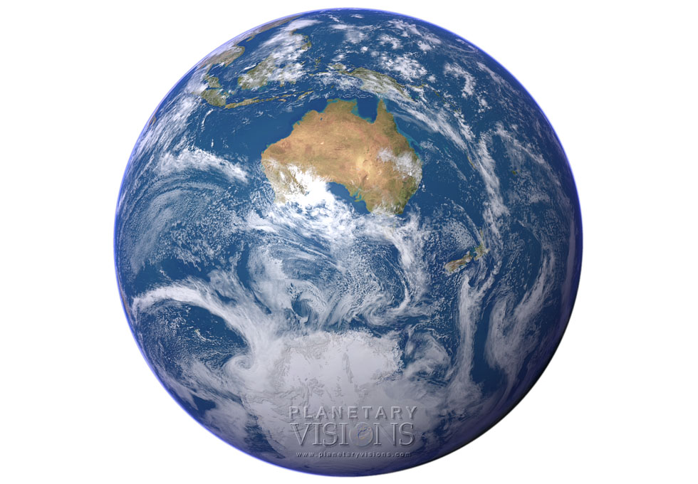 Cloudy globe