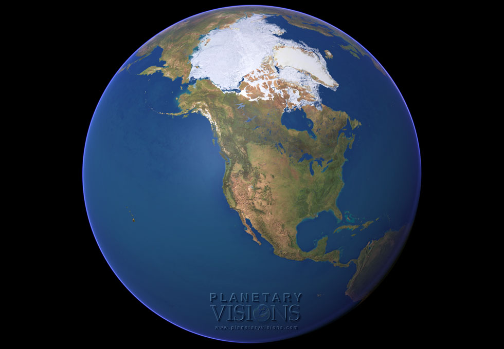 Cloud-free globe satellite earth