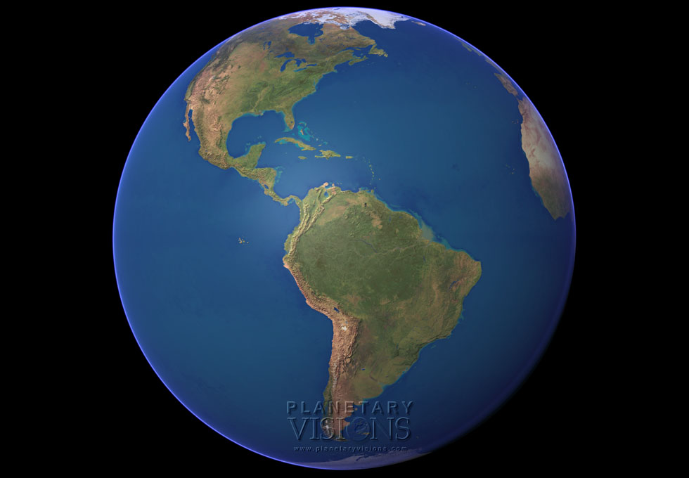 Cloud-free globe satellite earth