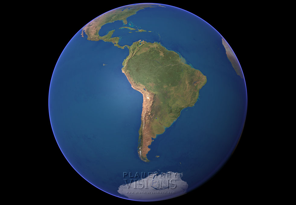Cloud-free globe satellite earth