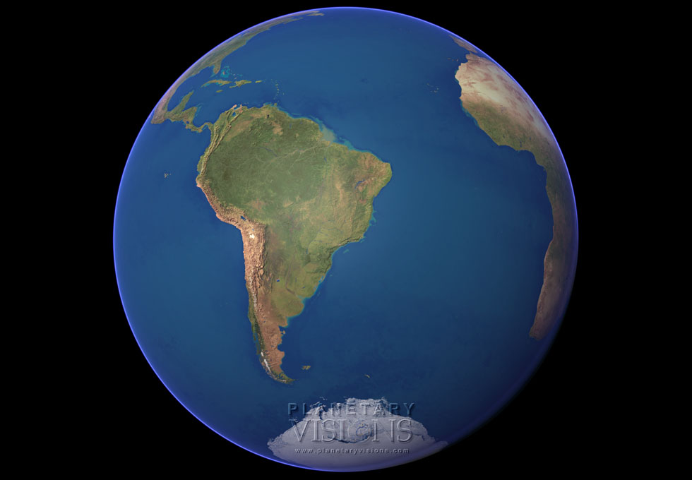 Cloud-free globe satellite earth