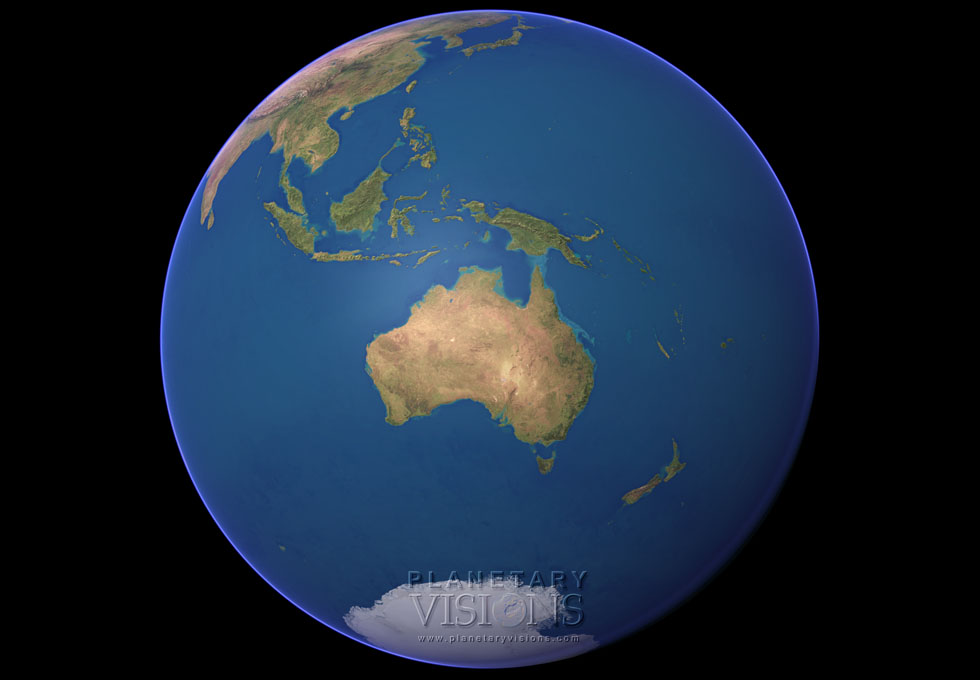 Cloud-free globe satellite earth