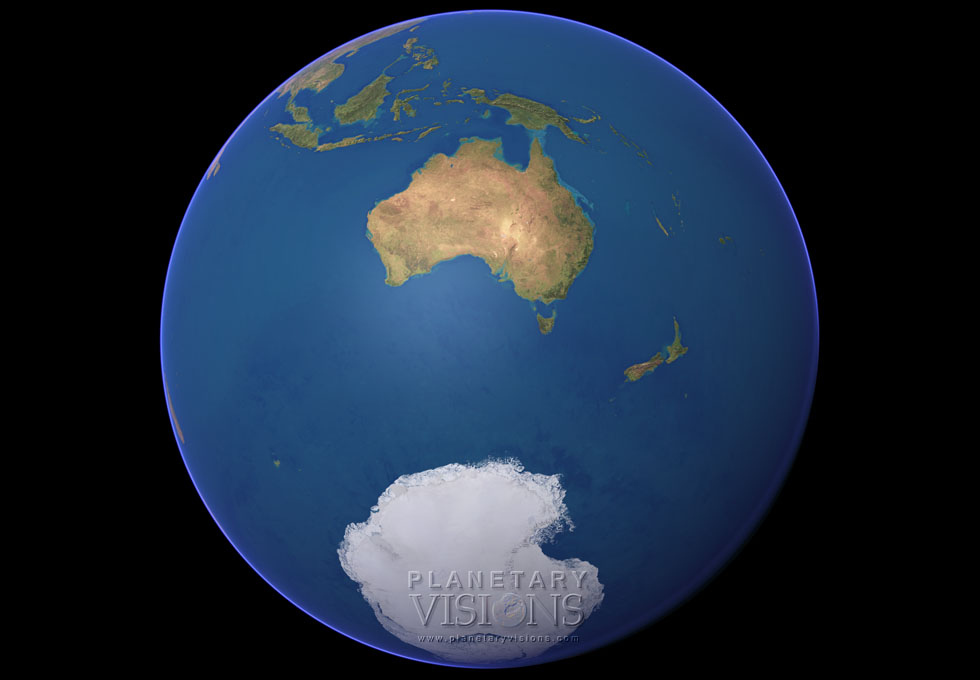 Cloud-free globe satellite earth