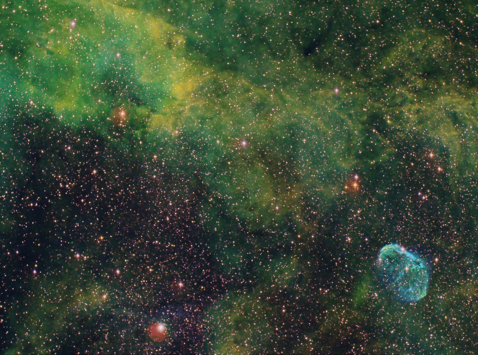 IC 1318 + NGC 6888, Crescent Nebula nebula