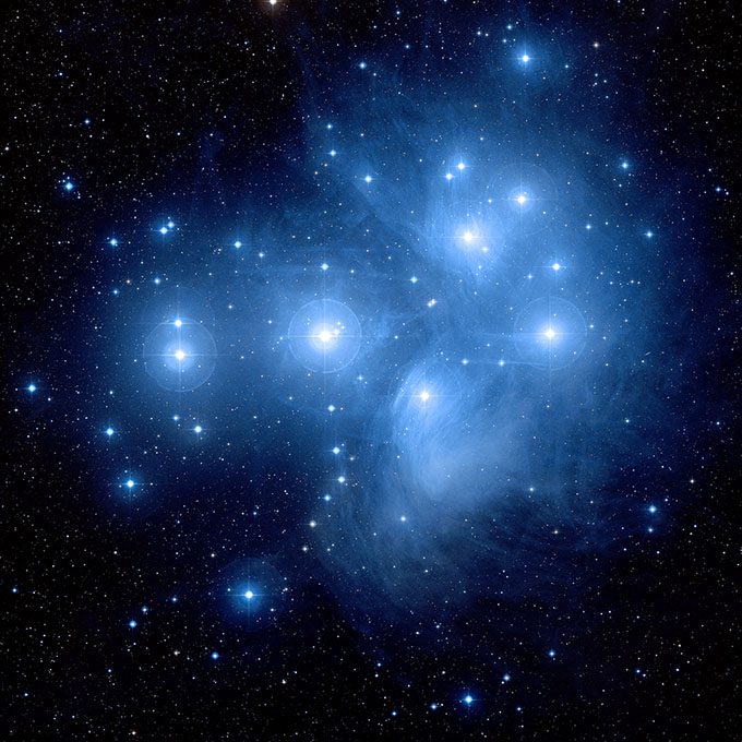 M45, The Pleiades cluster