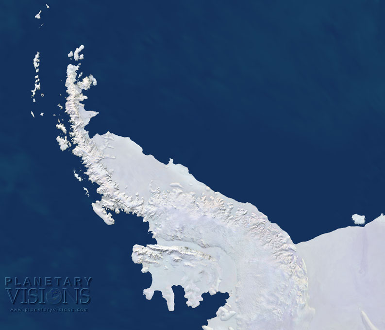 Antarctica Peninsula - Satellite Imagemap 250m Antarctica