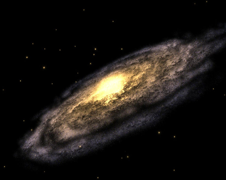 Rendered 3D view of our galaxy