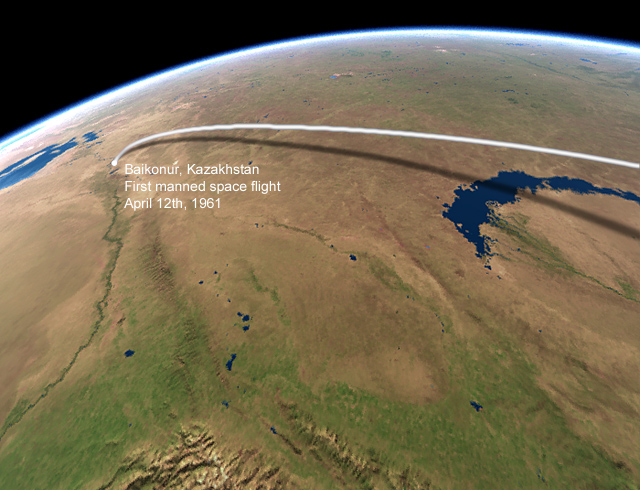 Baikonur Cosmodrome at Tyuratum, Kazakhstan