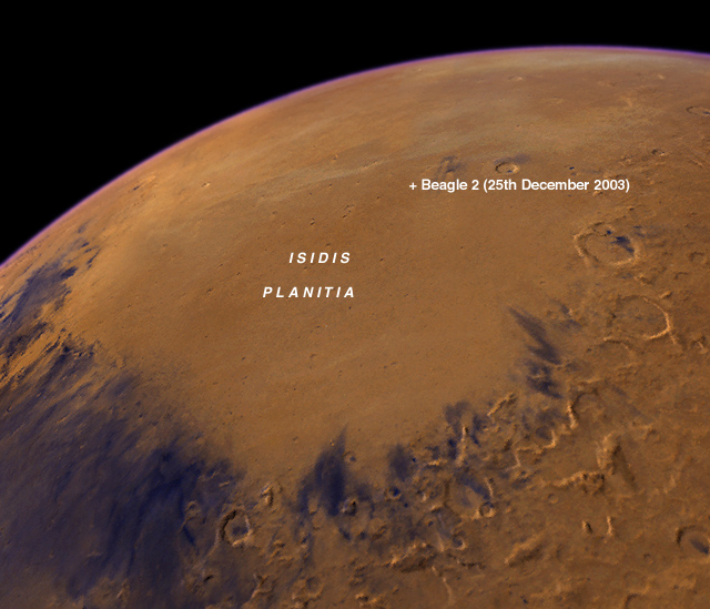 Beagle 2 landing site, Isidis Planitia