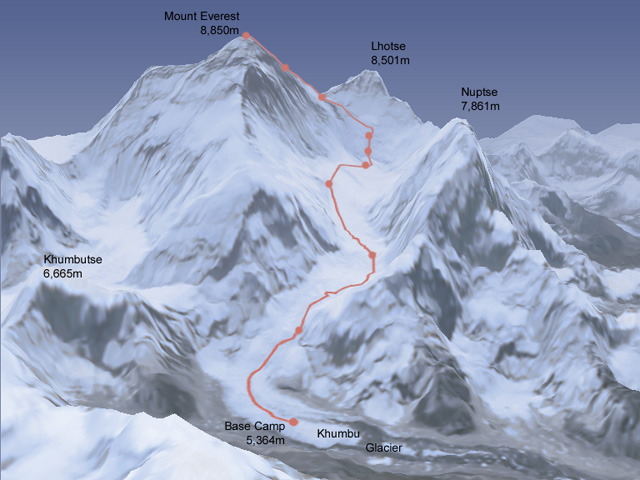 View of Everest from the west