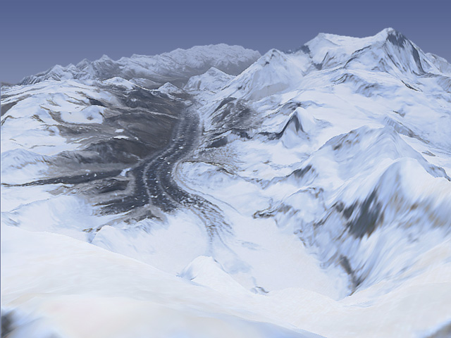 View from the summit of Everest